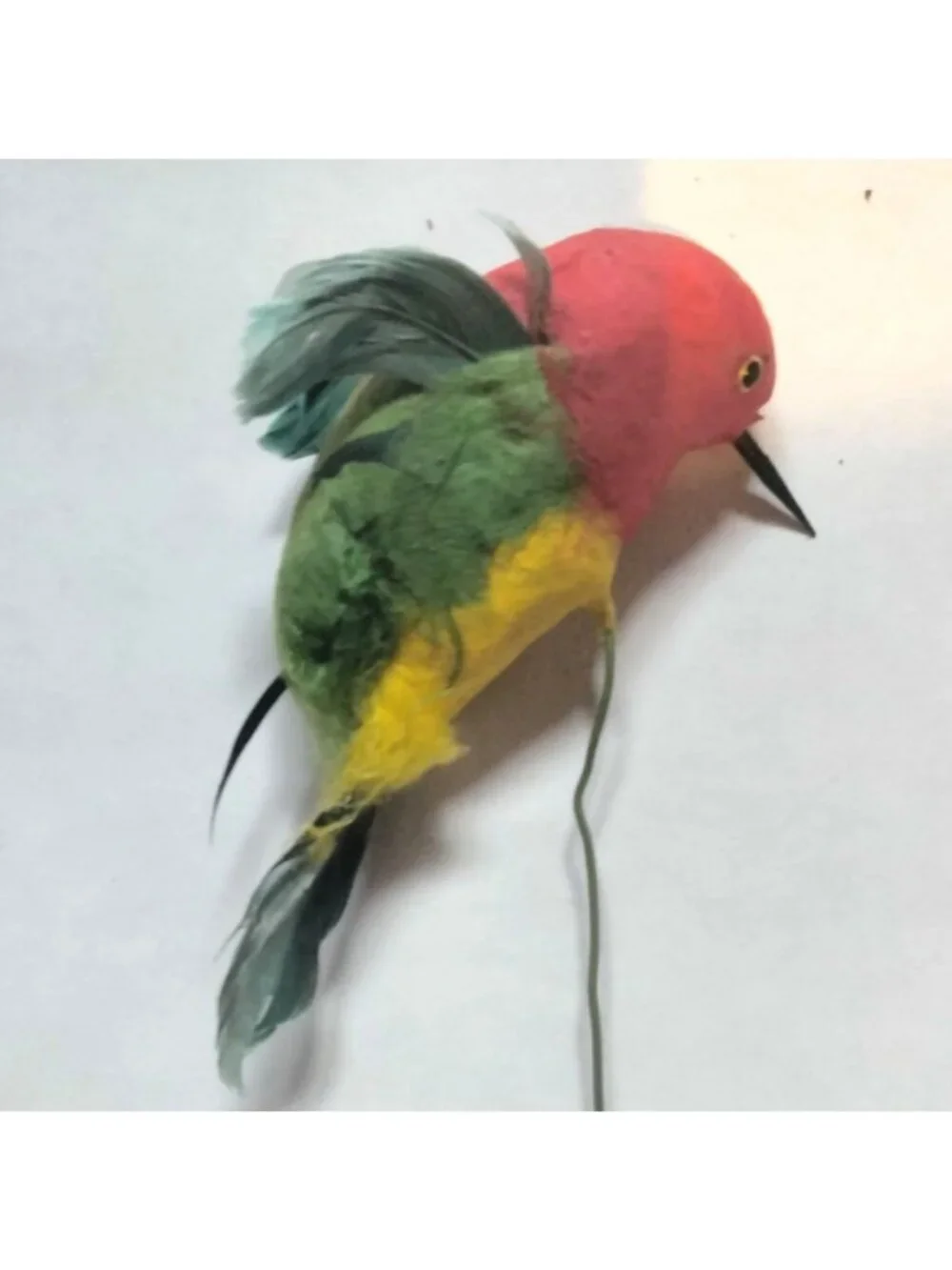 Colorful Decorative Feathered Bird Hummingbird Figurine Wire Floral Crafts Lot 4